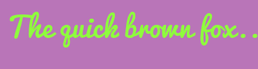 Image with Font Color 8FFC3E and Background Color B975B8